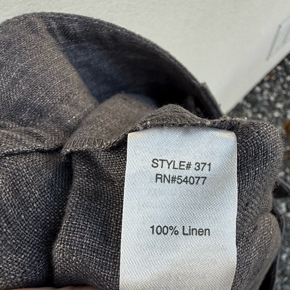 CAbi Slate Gray 100% Linen Flare Pant Size 4 #371 - Picture 6 of 6
